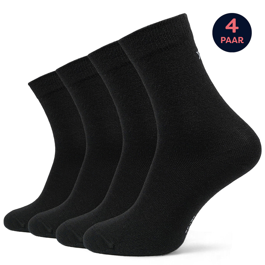 94Activewear Merino Wol Sokken Zwart Dames & Heren 4 paar