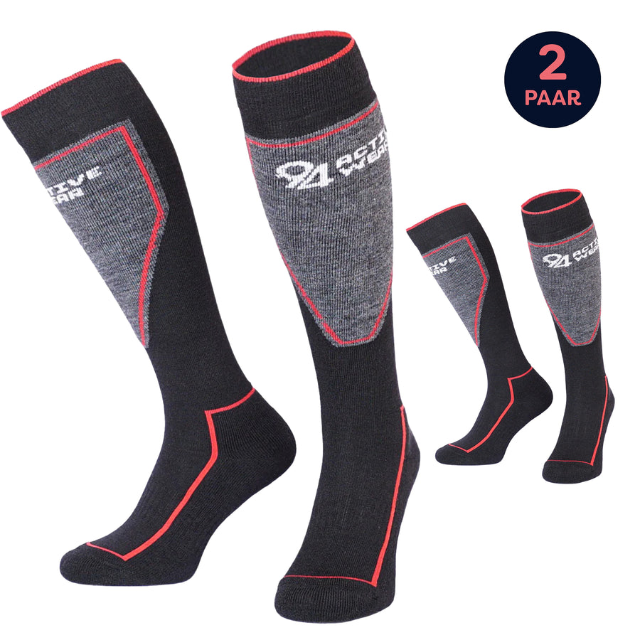 94Activewear Merino Wol Skisokken Dames & Heren 2 paar