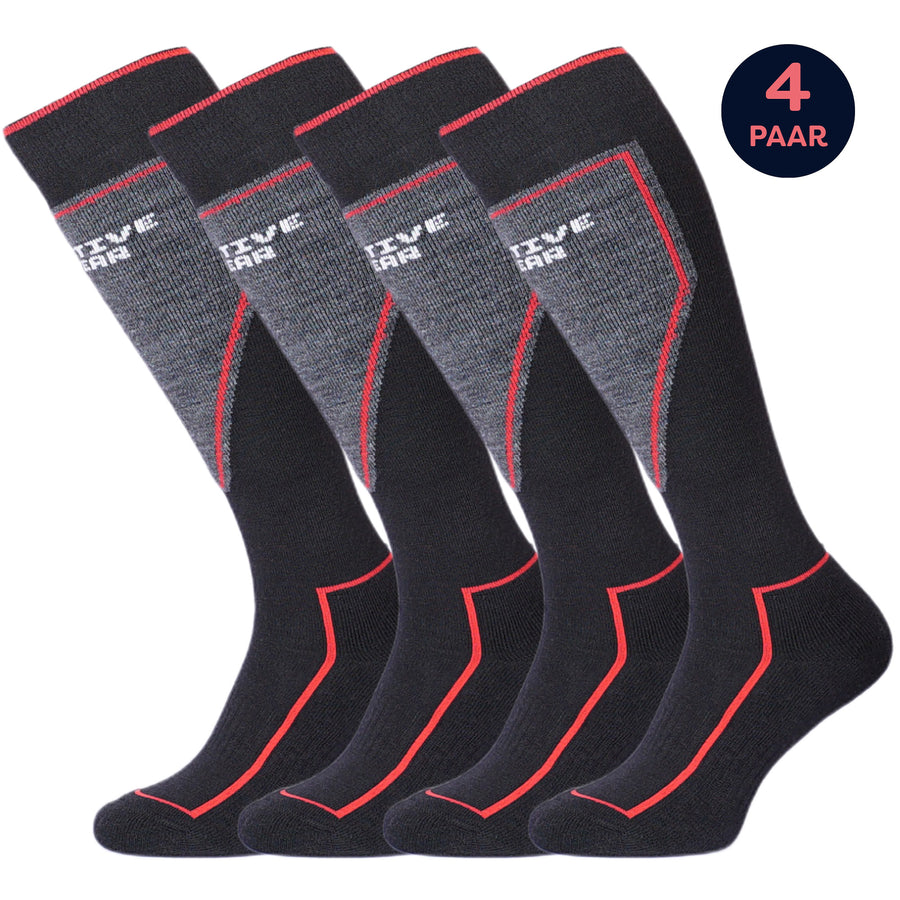 94Activewear Merino Wol Skisokken Dames & Heren 4 paar