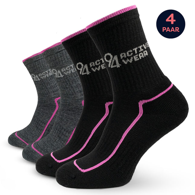 94Activewear Merino Wol Thermosokken Dames 4-paar