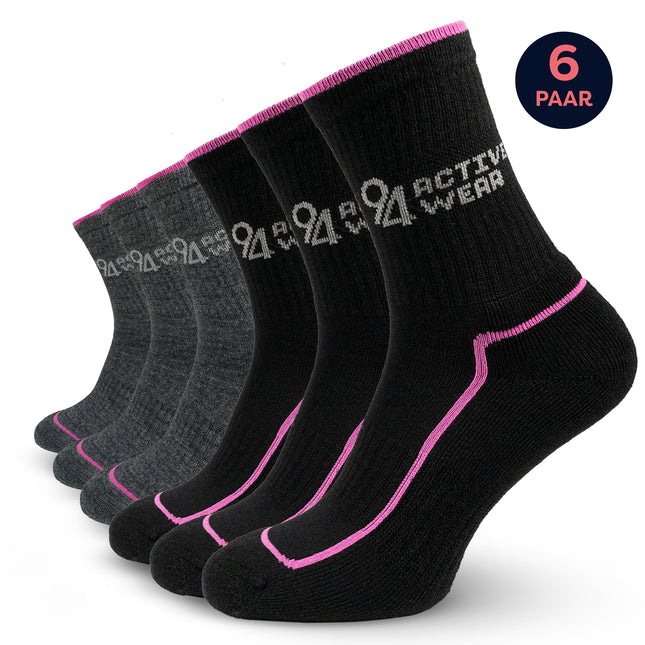 94Activewear Merino Wol Thermosokken Dames 6-paar