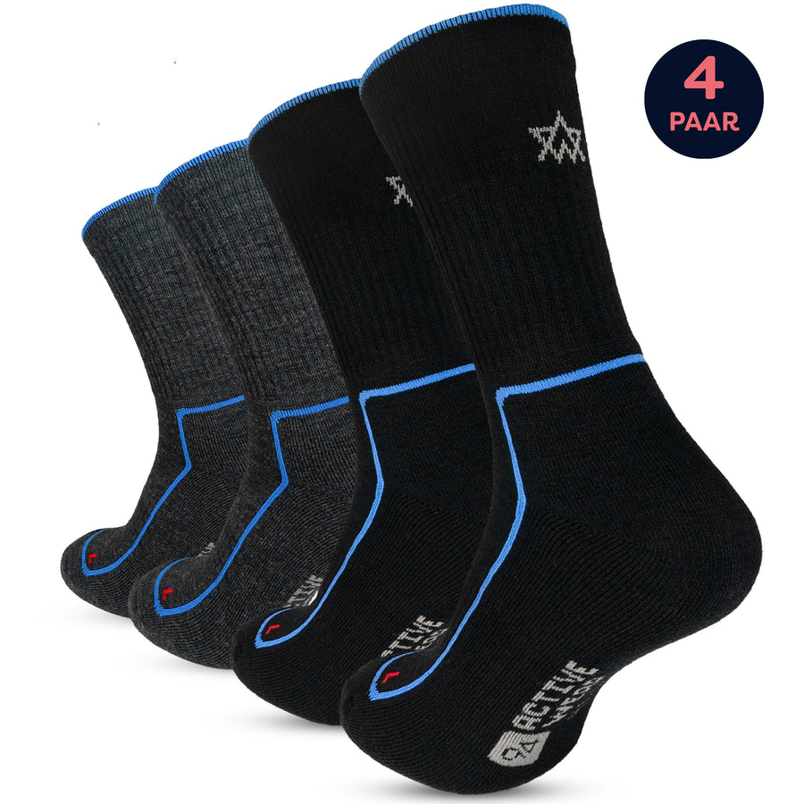 94Activewear Merino Wol Thermosokken Heren 4 paar