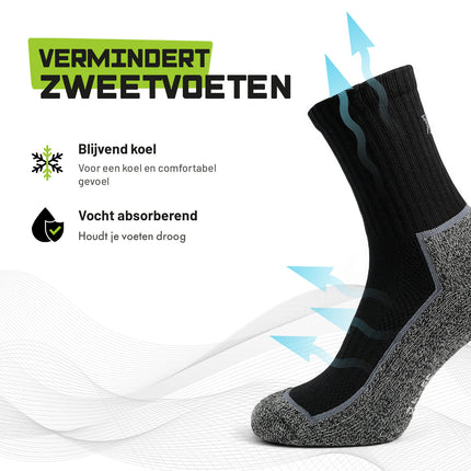 94Activewear Coolmax wandelsokken: vermindert zweetvoeten, blijvend koel en vochtabsorberend