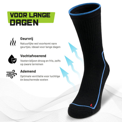 94Activewear merino wol thermosokken heren voor lange dagen: geurvrij, vochtafvoerend en ademend